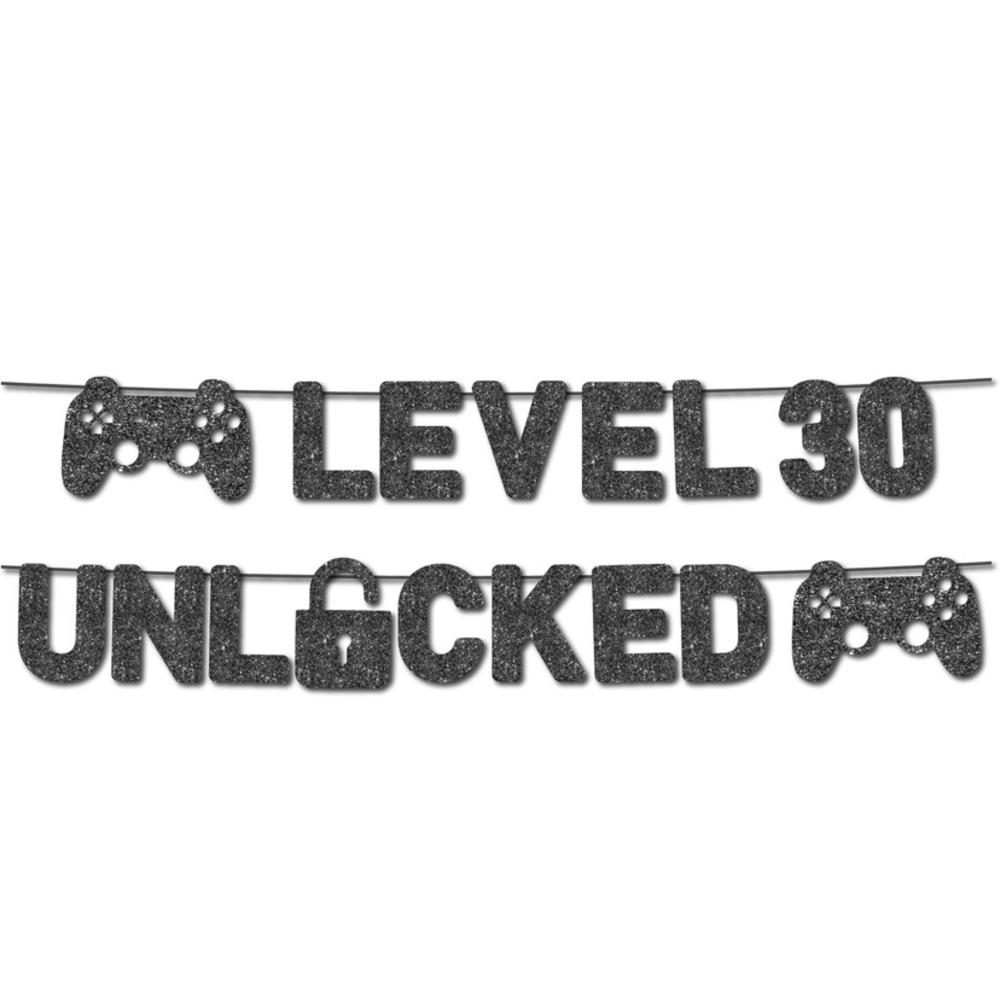 Level 30 unlocked banner for 30th birthday party